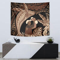 Father's Day Polynesian Pattern Tapestry Tropical Humpback Whale