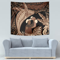 Father's Day Polynesian Pattern Tapestry Tropical Humpback Whale