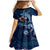 Father's Day Polynesian Pattern Family Matching Mermaid Dress and Hawaiian Shirt Tropical Humpback Whale - Navy