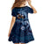 Father's Day Polynesian Pattern Family Matching Tank Maxi Dress and Hawaiian Shirt Tropical Humpback Whale - Navy