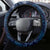 Father's Day Polynesian Pattern Steering Wheel Cover Tropical Humpback Whale - Navy