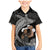 Father's Day Polynesian Pattern Family Matching Mermaid Dress and Hawaiian Shirt Tropical Humpback Whale - Black