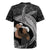 Father's Day Polynesian Pattern Rugby Jersey Tropical Humpback Whale - Black