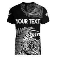 New Zealand Rugby 2023 Women V Neck T Shirt Aotearoa Silver Ferns Champions LT7 - Polynesian Pride