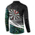 Personalized NZ Darts Button Sweatshirt Paua Shell Maori Koru Whakairo - Polynesian Pride