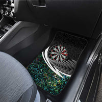 Personalized NZ Darts Car Mats Paua Shell Maori Koru Whakairo - Polynesian Pride