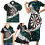 Personalized NZ Darts Family Matching Short Sleeve Bodycon Dress and Hawaiian Shirt Paua Shell Maori Koru Whakairo - Polynesian Pride
