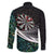 Personalized NZ Darts Family Matching Short Sleeve Bodycon Dress and Hawaiian Shirt Paua Shell Maori Koru Whakairo - Polynesian Pride