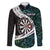 Personalized NZ Darts Family Matching Tank Maxi Dress and Hawaiian Shirt Paua Shell Maori Koru Whakairo - Polynesian Pride