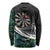 Personalized NZ Darts Long Sleeve Shirt Paua Shell Maori Koru Whakairo - Polynesian Pride