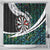 Personalized NZ Darts Shower Curtain Paua Shell Maori Koru Whakairo - Polynesian Pride