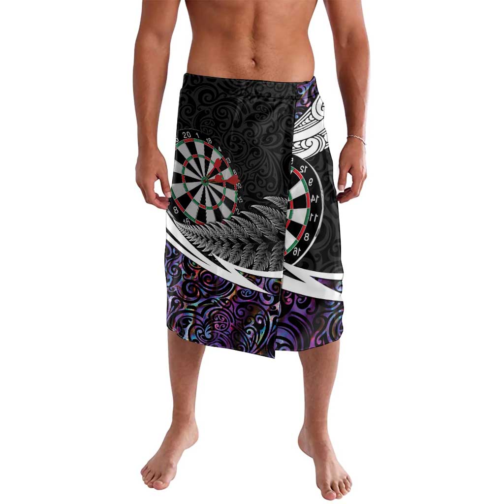 Personalized NZ Darts Lavalava Paua Shell Maori Koru Whakairo - Purple - Polynesian Pride