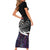 Personalized NZ Darts Short Sleeve Bodycon Dress Paua Shell Maori Koru Whakairo - Purple - Polynesian Pride
