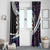 Personalized NZ Darts Window Curtain Paua Shell Maori Koru Whakairo - Purple - Polynesian Pride