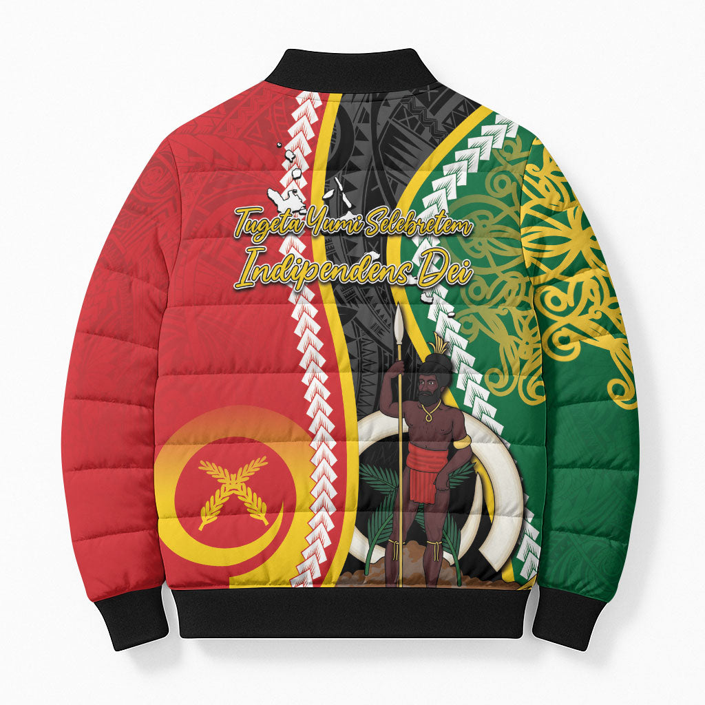 Ni-Vanuatu Indipendens Dei Celebretem Bomber Puffer Jacket Yumi Yumi Yumi