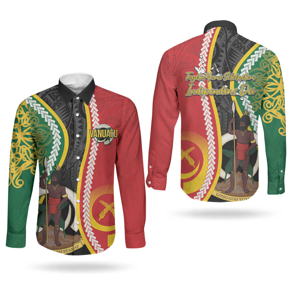 Ni-Vanuatu Indipendens Dei Celebretem Couples Matching Summer Maxi Dress and Long Sleeve Button Shirt Yumi Yumi Yumi
