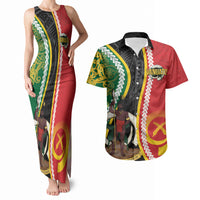 Ni-Vanuatu Indipendens Dei Celebretem Couples Matching Tank Maxi Dress and Hawaiian Shirt Yumi Yumi Yumi