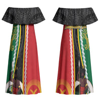 Ni-Vanuatu Indipendens Dei Celebretem Family Matching Off Shoulder Maxi Dress and Hawaiian Shirt Yumi Yumi Yumi