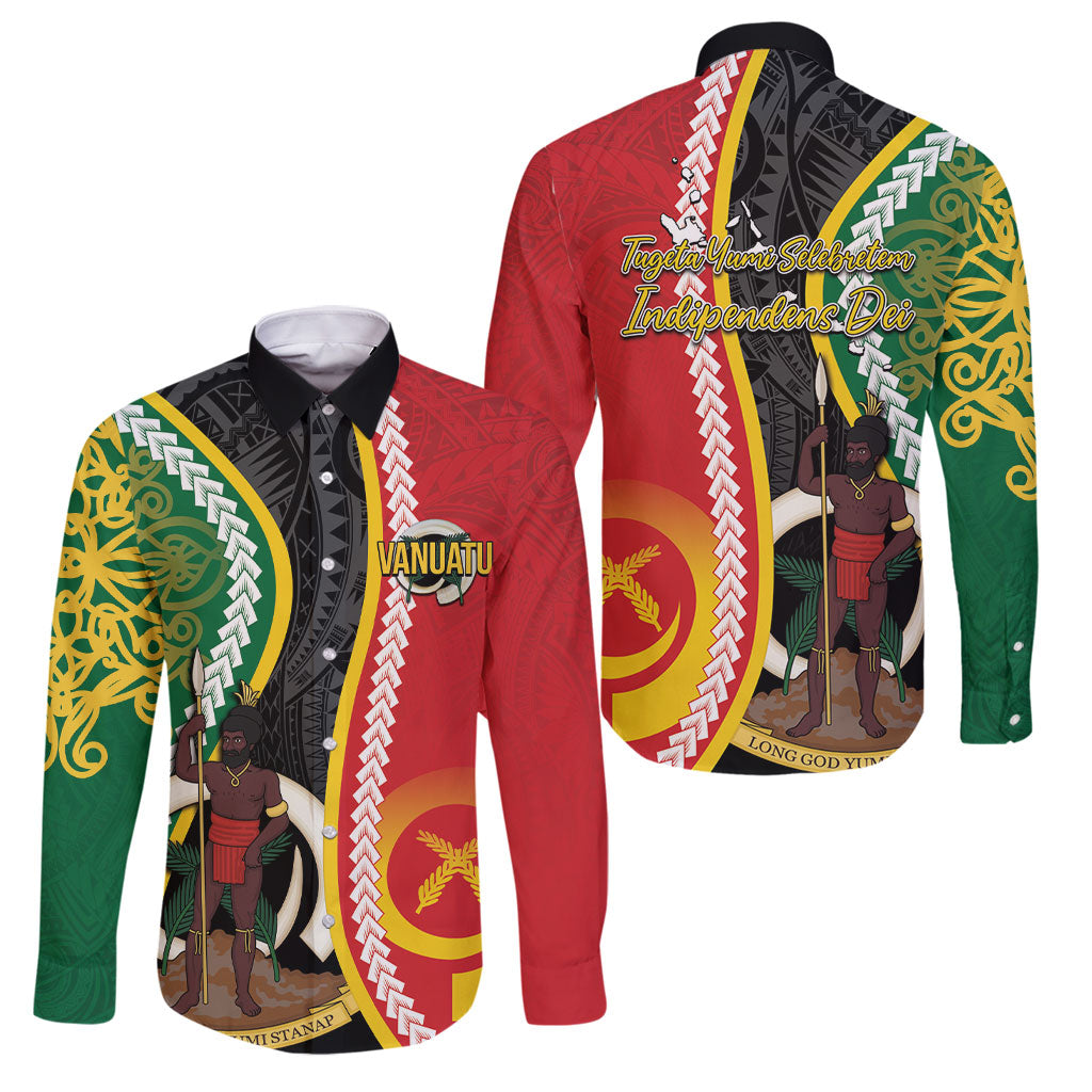 Ni-Vanuatu Indipendens Dei Celebretem Family Matching Short Sleeve Bodycon Dress and Hawaiian Shirt Yumi Yumi Yumi