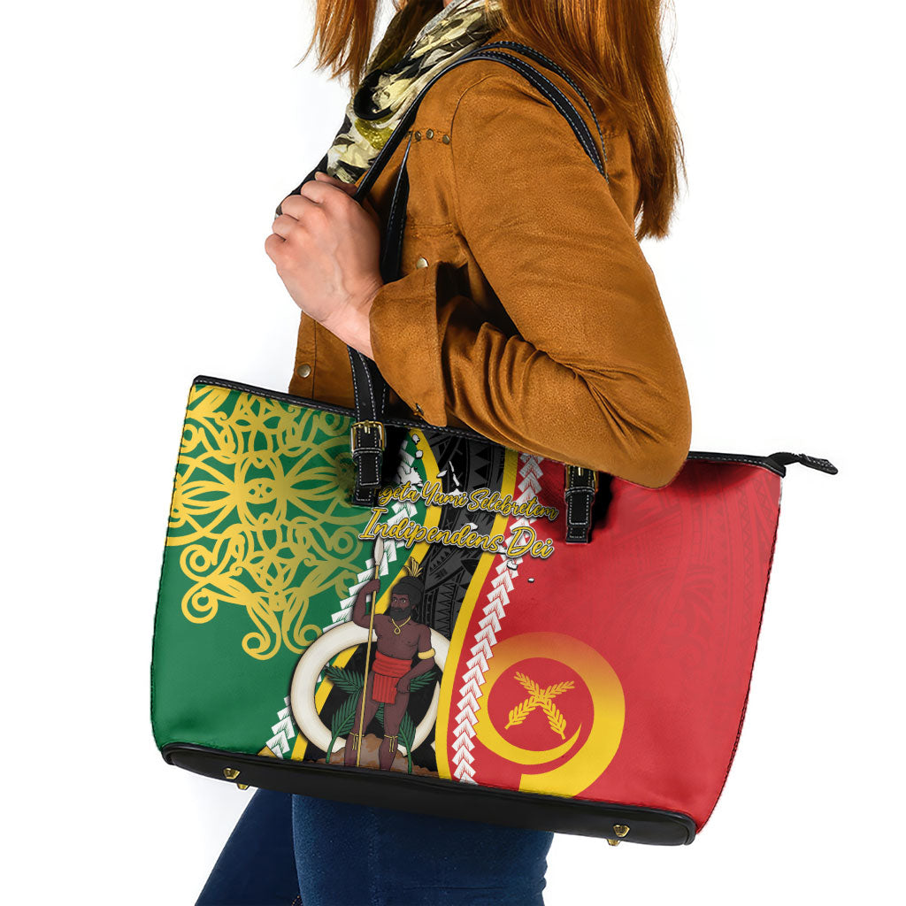 Ni-Vanuatu Indipendens Dei Celebretem Leather Tote Bag Yumi Yumi Yumi