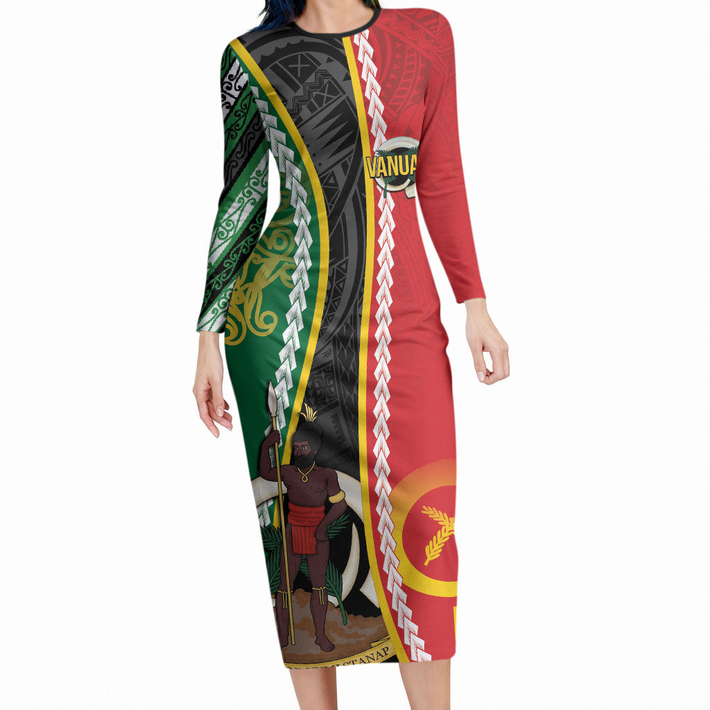 Ni-Vanuatu Indipendens Dei Celebretem Long Sleeve Bodycon Dress Yumi Yumi Yumi