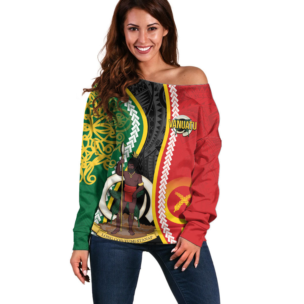 Ni-Vanuatu Indipendens Dei Celebretem Off Shoulder Sweater Yumi Yumi Yumi