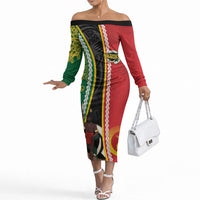 Ni-Vanuatu Indipendens Dei Celebretem Off The Shoulder Long Sleeve Dress Yumi Yumi Yumi