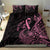 Polynesian Pink Power Bedding Set Breast Cancer Ribbon Turtle and Flowers