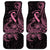 Polynesian Pink Power Car Mats Breast Cancer Ribbon Turtle and Flowers