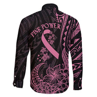 Polynesian Pink Power Family Matching Mermaid Dress and Hawaiian Shirt Breast Cancer Ribbon Turtle and Flowers LT7 - Polynesian Pride