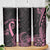 Polynesian Pink Power Skinny Tumbler Breast Cancer Ribbon Turtle and Flowers