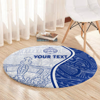 Personalised Queen Victoria School Round Carpet QVS Old Boys LT7 - Polynesian Pride