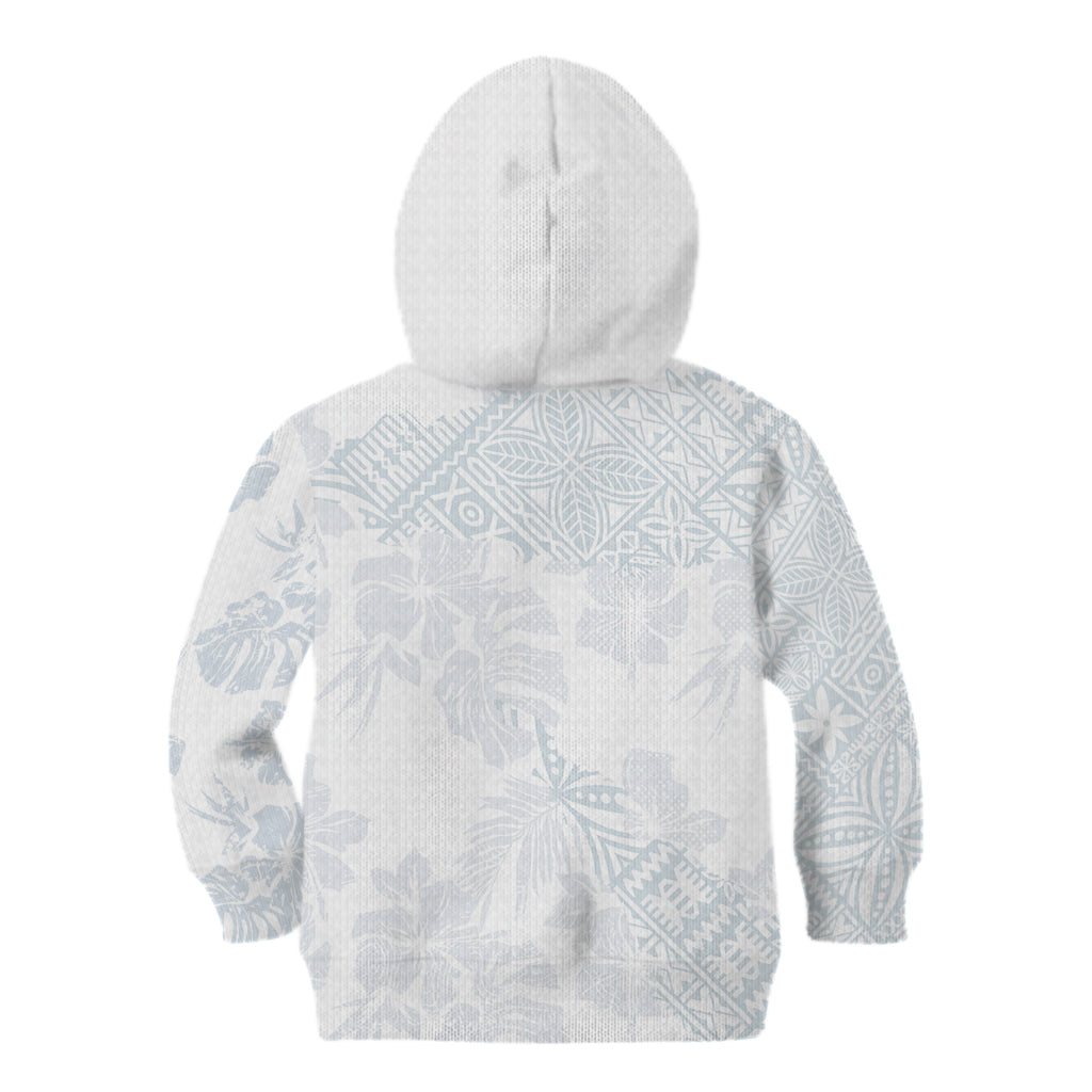 Samoa White Sunday Kid Hoodie Hibiscus Special LT7 - Polynesian Pride