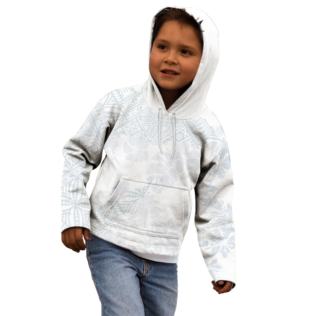 Samoa White Sunday Kid Hoodie Hibiscus Special LT7 - Polynesian Pride