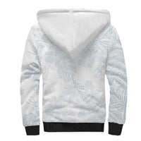 Samoa White Sunday Sherpa Hoodie Hibiscus Special LT7 - Polynesian Pride