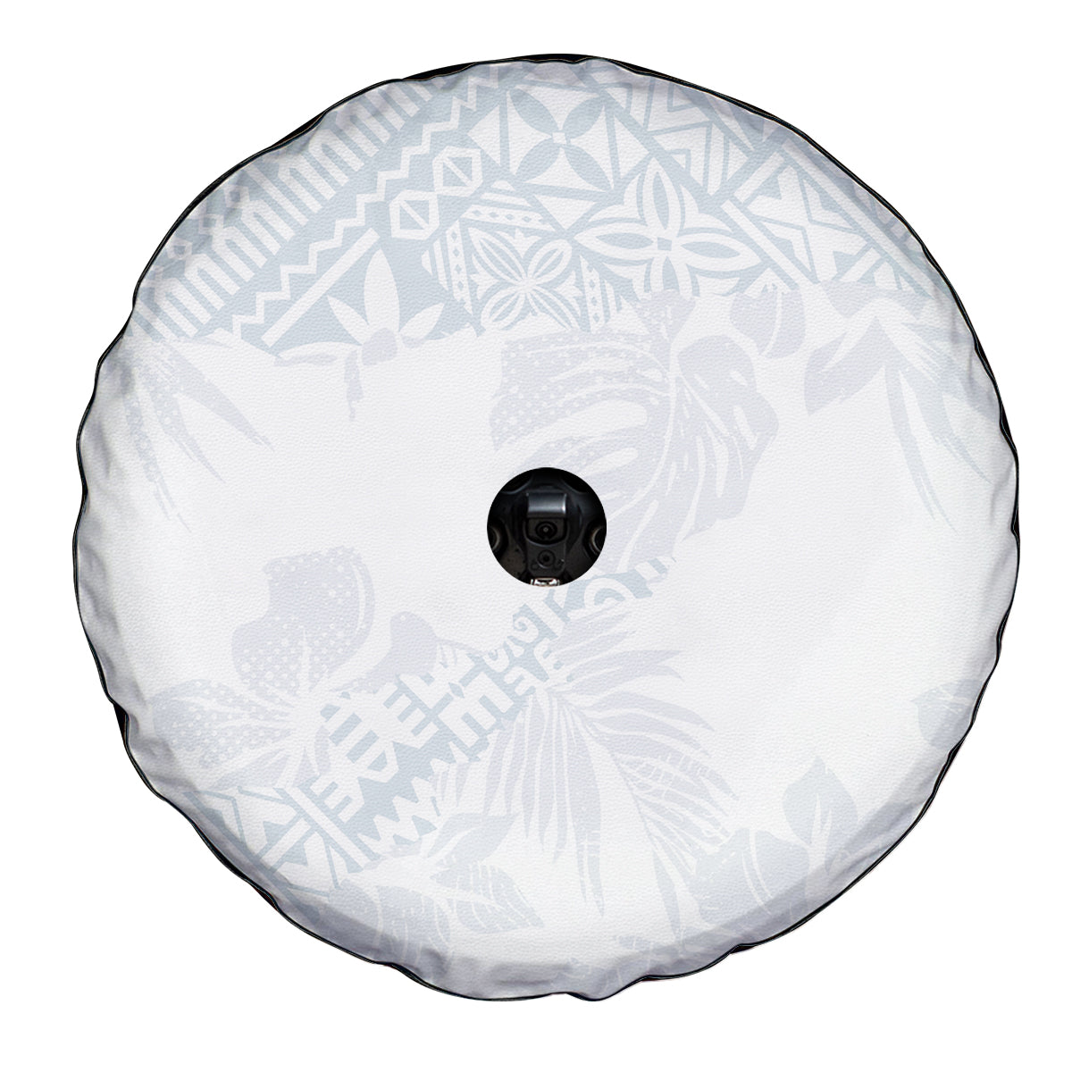 Samoa White Sunday Spare Tire Cover Hibiscus Special LT7 - Polynesian Pride