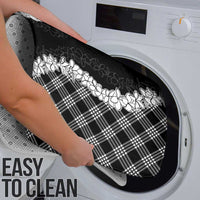 Hawaii Aloha Plumeria Lei Black Palaka Bathroom Set - Polynesian Pride