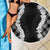 Hawaii Aloha Plumeria Lei Black Palaka Beach Blanket - Polynesian Pride