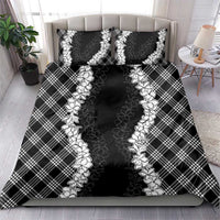 Hawaii Aloha Plumeria Lei Black Palaka Bedding Set - Polynesian Pride