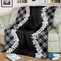Hawaii Aloha Plumeria Lei Black Palaka Blanket LT7 - Polynesian Pride