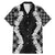 Hawaii Aloha Plumeria Lei Black Palaka Family Matching Mermaid Dress and Hawaiian Shirt - Polynesian Pride