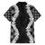 Hawaii Aloha Plumeria Lei Black Palaka Family Matching Short Sleeve Bodycon Dress and Hawaiian Shirt - Polynesian Pride