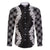 Hawaii Aloha Plumeria Lei Black Palaka Family Matching Short Sleeve Bodycon Dress and Hawaiian Shirt - Polynesian Pride