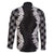 Hawaii Aloha Plumeria Lei Black Palaka Family Matching Short Sleeve Bodycon Dress and Hawaiian Shirt - Polynesian Pride