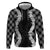 Hawaii Aloha Plumeria Lei Black Palaka Hoodie - Polynesian Pride