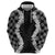 Hawaii Aloha Plumeria Lei Black Palaka Hoodie - Polynesian Pride