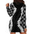 Hawaii Aloha Plumeria Lei Black Palaka Hoodie Dress - Polynesian Pride