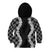 Hawaii Aloha Plumeria Lei Black Palaka Kid Hoodie - Polynesian Pride