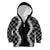 Hawaii Aloha Plumeria Lei Black Palaka Kid Hoodie - Polynesian Pride