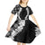 Hawaii Aloha Plumeria Lei Black Palaka Kid Short Sleeve Dress - Polynesian Pride